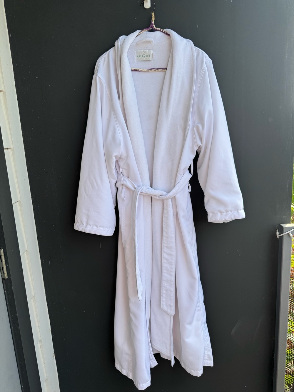 White Bellagio Las Vegas Plush Bathrobe with Shawl Collar